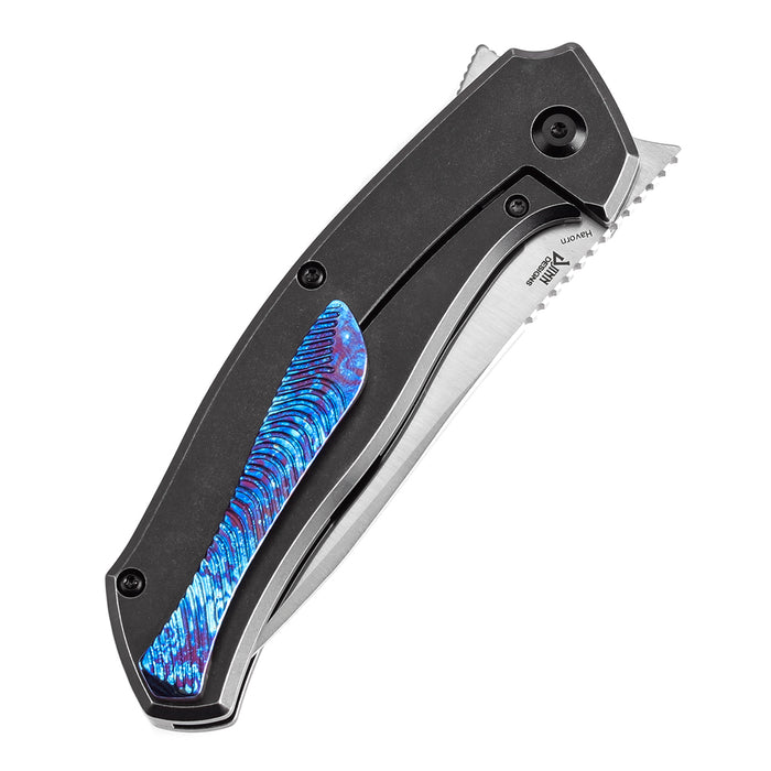 KANSEPT HAVØRN K1069A5 CPM S35VN Blade Titanium with Timascus Inlay Handle with Timascus Clip Frame Lock