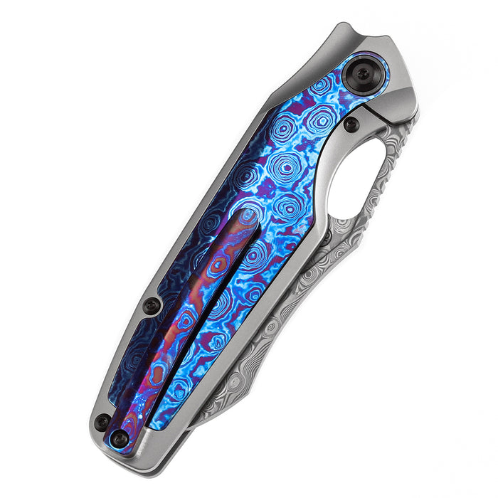 Kansept Tuckamore K1052A7 Folding Knife Damascus Blade Titanium + Timascus Handle Frame Lock