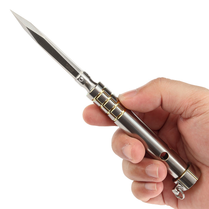 Kansept Stiletto G005A2 5CR13 Steel & Plain Titanium Designed EDC Tool Ice Pick