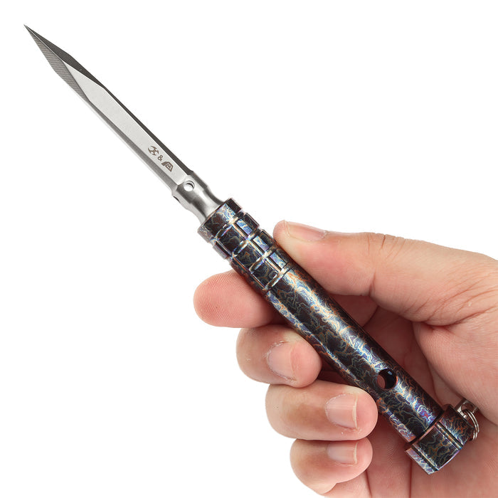 Kansept Stiletto G005A1 5CR13 Steel & Titanium with Lightning Strike Finish EDC Tool