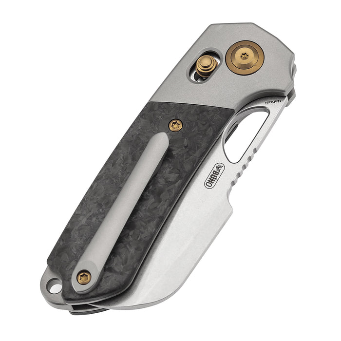 Kansept Nahual K2125V2 Magnacut Blade Titanium Shred Carbon Fiber Handle Crossbar Lock