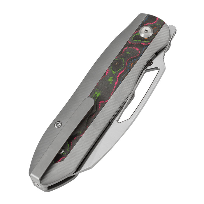 KANSEPT Thunderhead CPM S35VN Blade Titanium with 80S Camo Carbon Fiber Inlay Handle Frame Lock