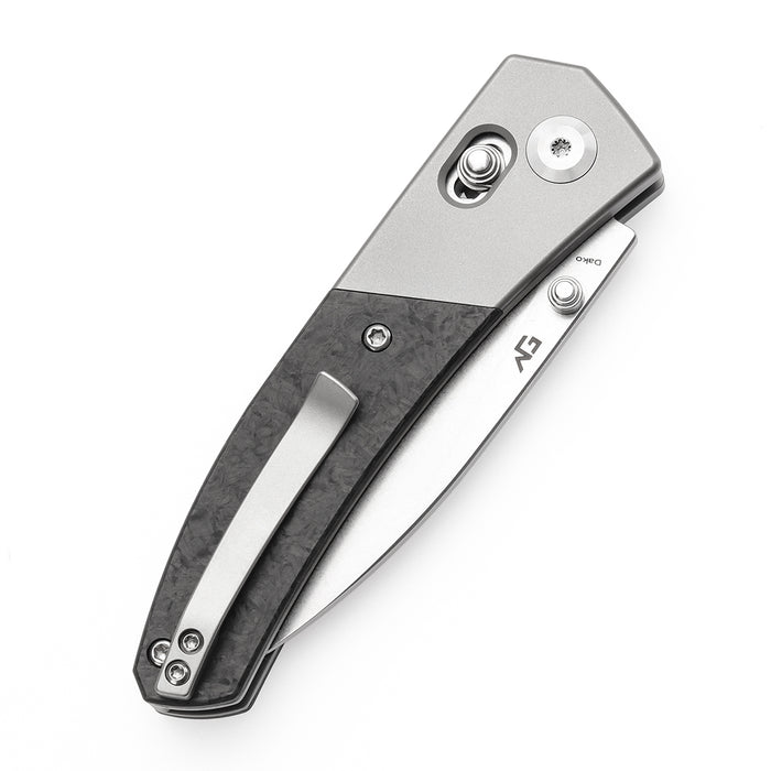 KANSEPT Dako K1101V1 CPM S35VN Blade Titanium with Shred Carbon Fiber Handle Cross Bar Lock