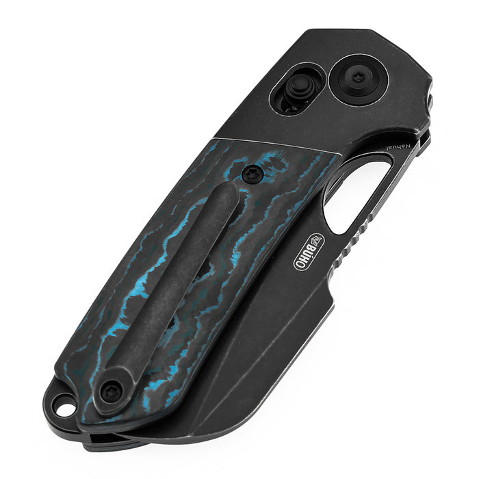 Kansept Nahual K2125V4 Blackwash Magnacut Blade Blackwash Titanium Arctic Storm Fatcarbon Handle Crossbar Lock