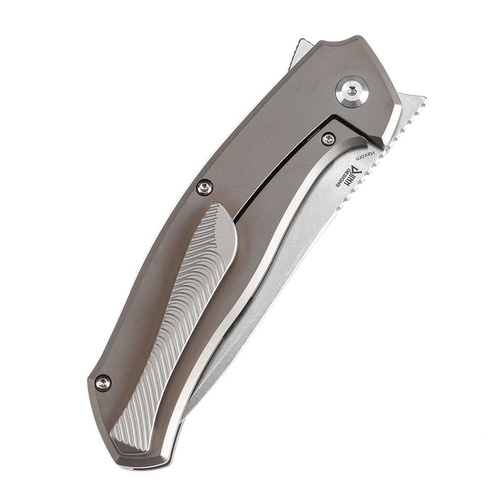 KANSEPT HAVØRN K1069A4 CPM S35VN Blade Titanium with Copper Carbon Fiber Inlay Handle Frame Lock