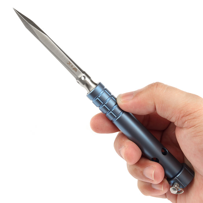 Kansept Stiletto G005A6 5CR13 Steel Blue Anodized Titanium EDC Tool Ice Pick