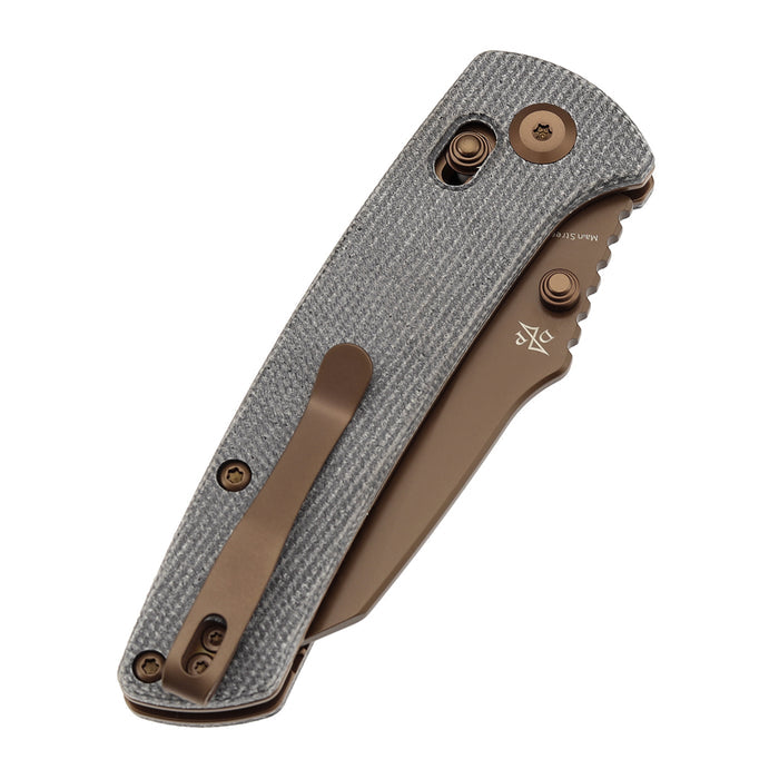 KANSEPT Main Street T1015V11 154CM Blade Micarta Handle Thumb Studs/Crossbar Lock Knife