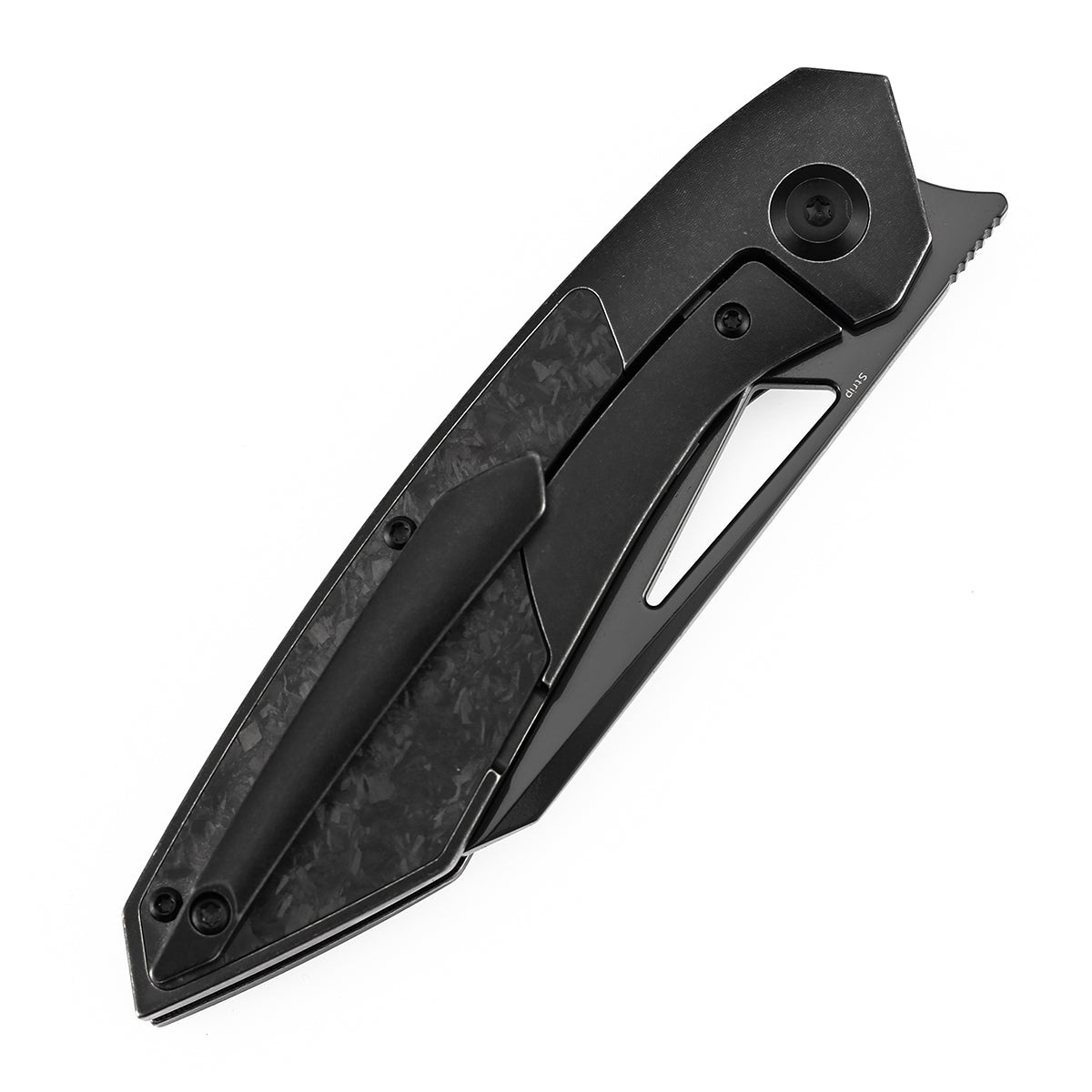 Kansept Strip K1113A1 Mirror DLC Magnacut Blade Carbon Fiber & Blackwash Titanium Hnadle Frame Lock Folding Knife
