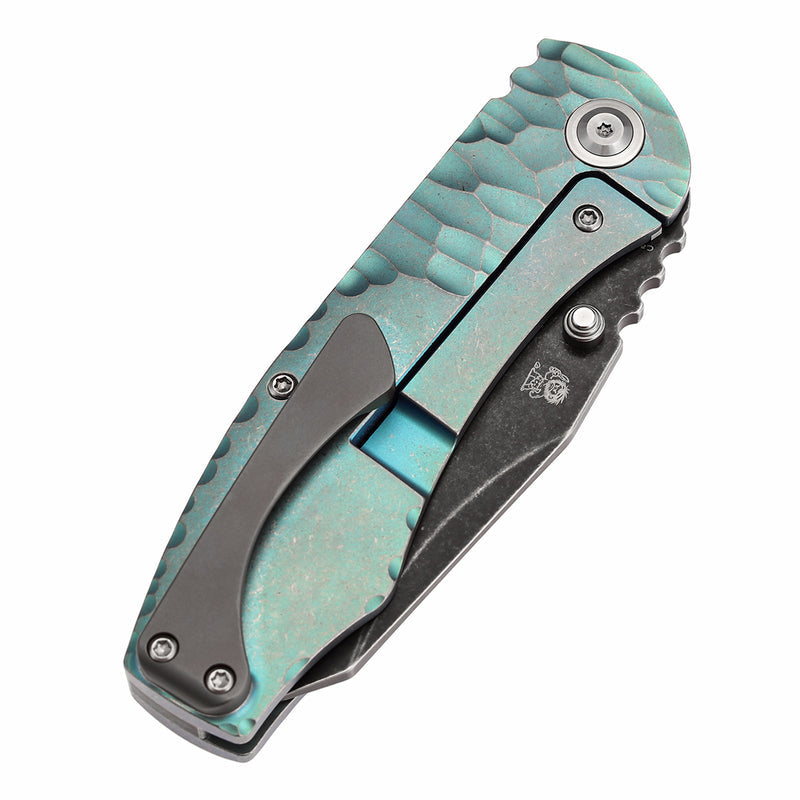 Kansept Caveman K1110A3 CPM-20CV Blade Titanium Handle Frame Lock Folding Knife