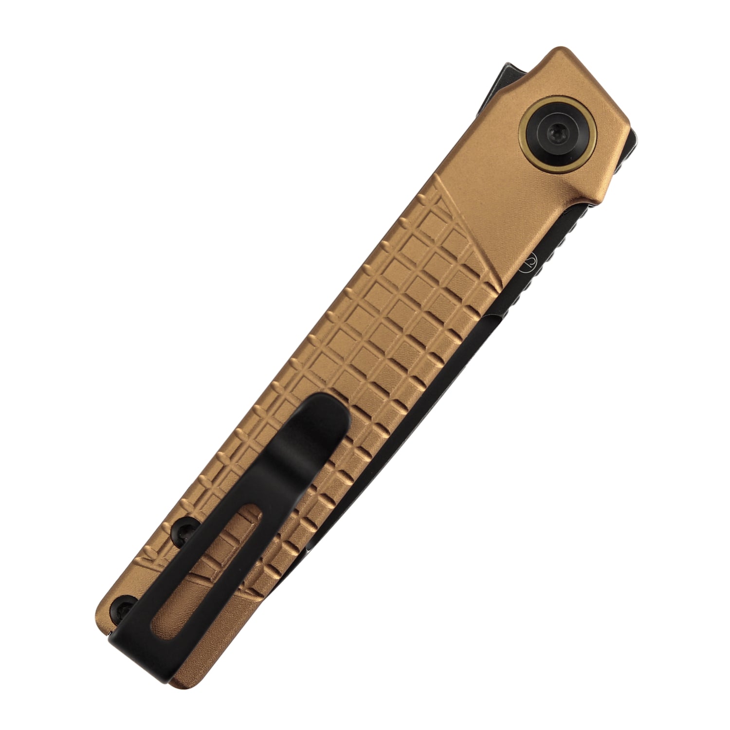 Tenable Kitpu B2123A2 Blackwash Nitro-V Blade Bronze Aluminum Handle Liner Lock Folding Knife