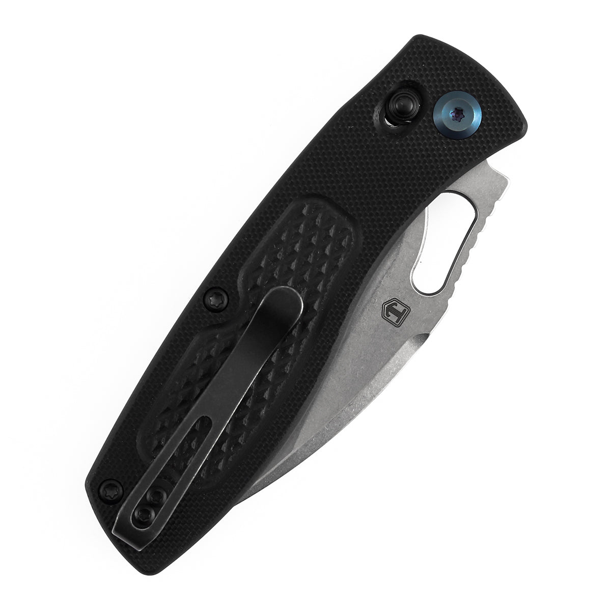 Tenable Heron B2124V4 Nitro V Blade Black G10 Handle Crossbar Lock Folding Knife