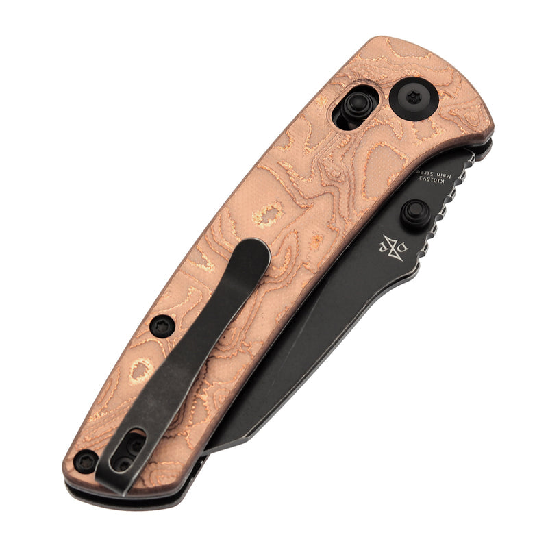 Kansept Main Street K1015V2 CPM-S35VN Blade G10 with Copper Foil Handle Crossbar Lock Folding Knife