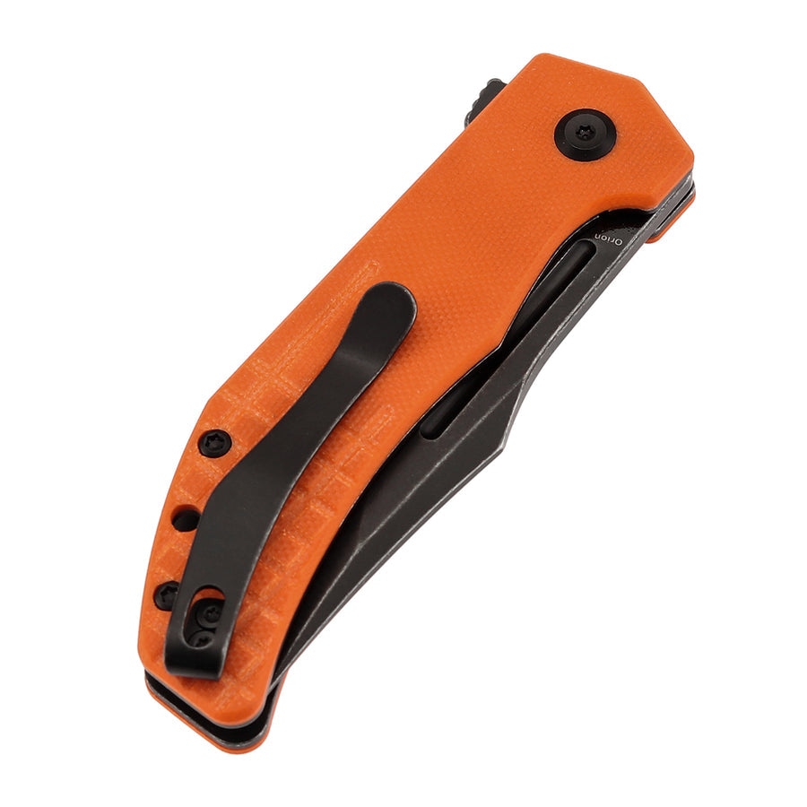 Tenable Orion B1089A5 14C28N Blade Orange G10 Handle Liner Lock Folding Knife