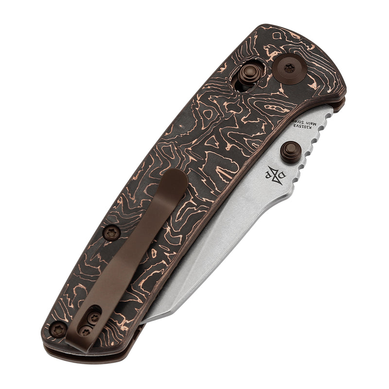 Kansept Main Street K1015V3 CPM-S35VN Blade G10 with Copper Foil Handle Crossbar Lock Folding Knife