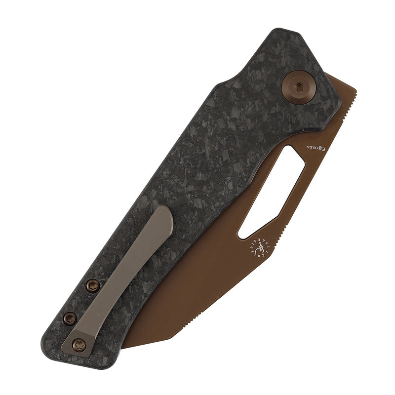 Kansept Egress K1033A3 Rose Gold Coated CPM-S35VN Blade Carbon Fiber Handle Liner Lock Folding Knife