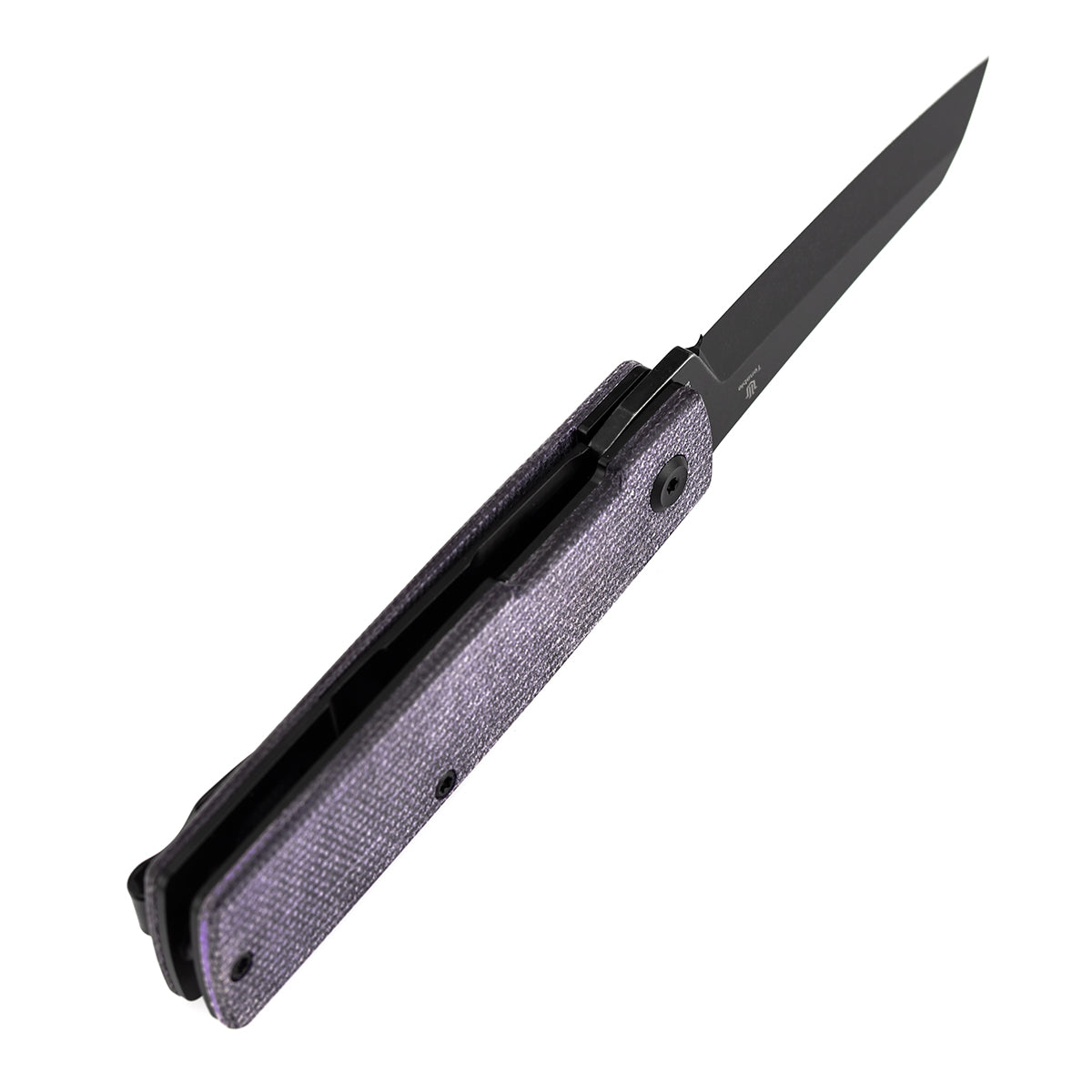 Tenable Higonokami B2135A1 Black Stonewashed D2 Blade Purple Micarta Handle Liner Lock Folding Knife