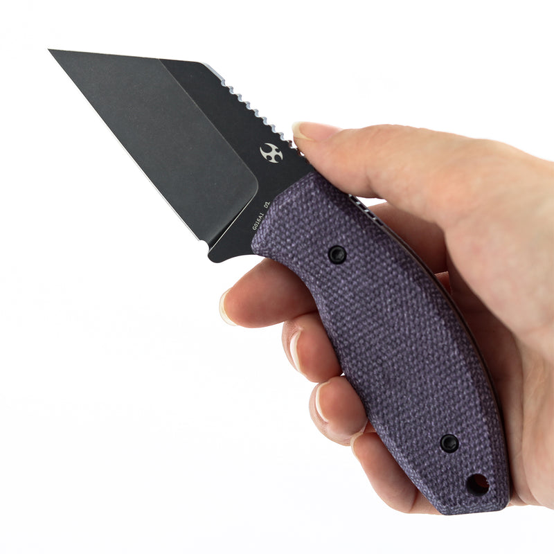 Kansept Siafu G016A1 D2 Blade Purple Micarta Handle Fixed Blade Knife