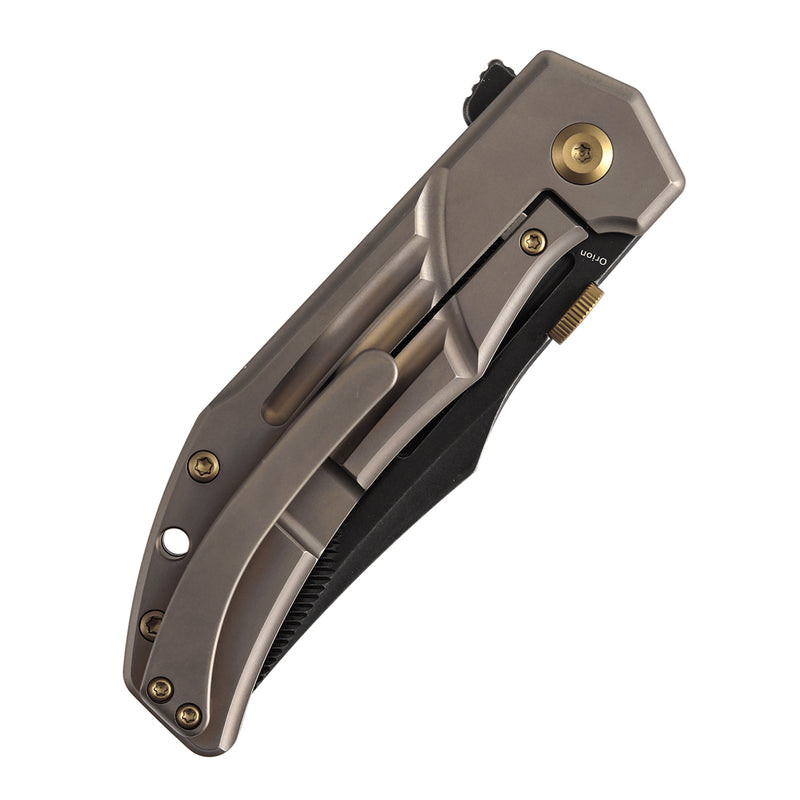 Kansept Orion K1089A5 Blackwash CPM-S35VN Blade Titanium Handle Frame Lock Folding Knife
