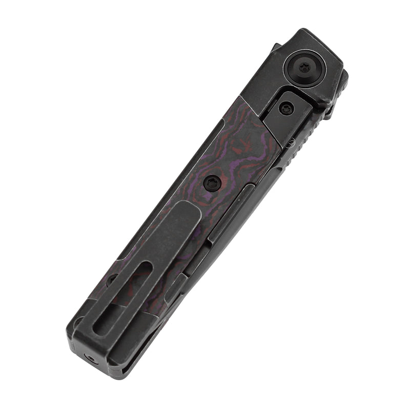 Kansept Kitpu K2123A1 CPM-20CV Blade Titanium with Fatcarbon Handle Frame Lock Knife