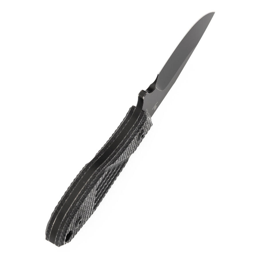Tenable Tiny Dancer G014A4 Blackwash D2 Blade Black Micarta Handle Fixed Blade