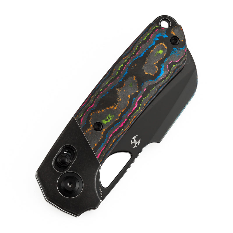 Kansept Nahual K2125V1 Magnacut Blade Blackwash Titanium with 80S Camo Carbon Handle Crossbar Lock Folding Knife
