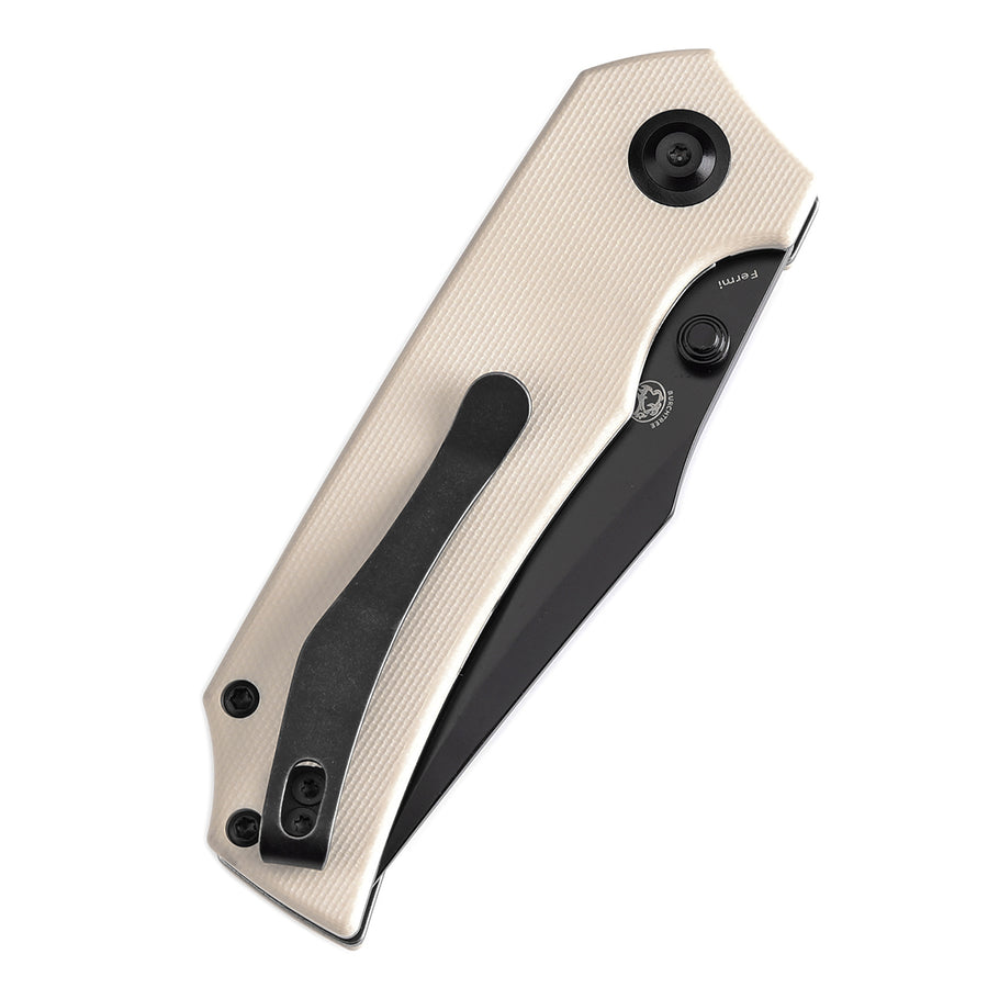 Tenable Fermi T1122A1 14C28N Blade White G10 Handle Liner Lock