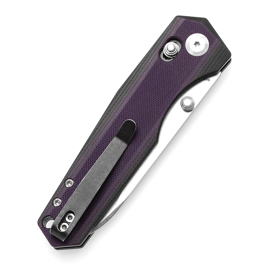 Tenable Beaver T1105V1 Nitro-V Blade Purple and Black G10 Handle Cross Bar Lock