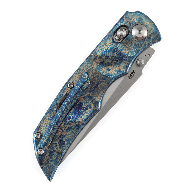 Kansept SIF K1100V2 CPM-S35VN Blade Titanium Handle Crossbar Lock Folding Knife