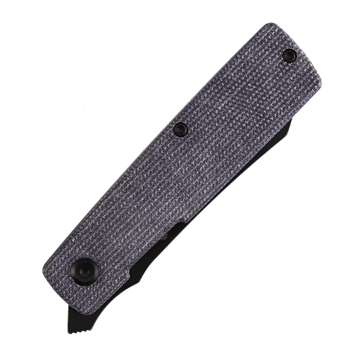 Tenable Higonokami B2135A1 Black Stonewashed D2 Blade Purple Micarta Handle Liner Lock Folding Knife