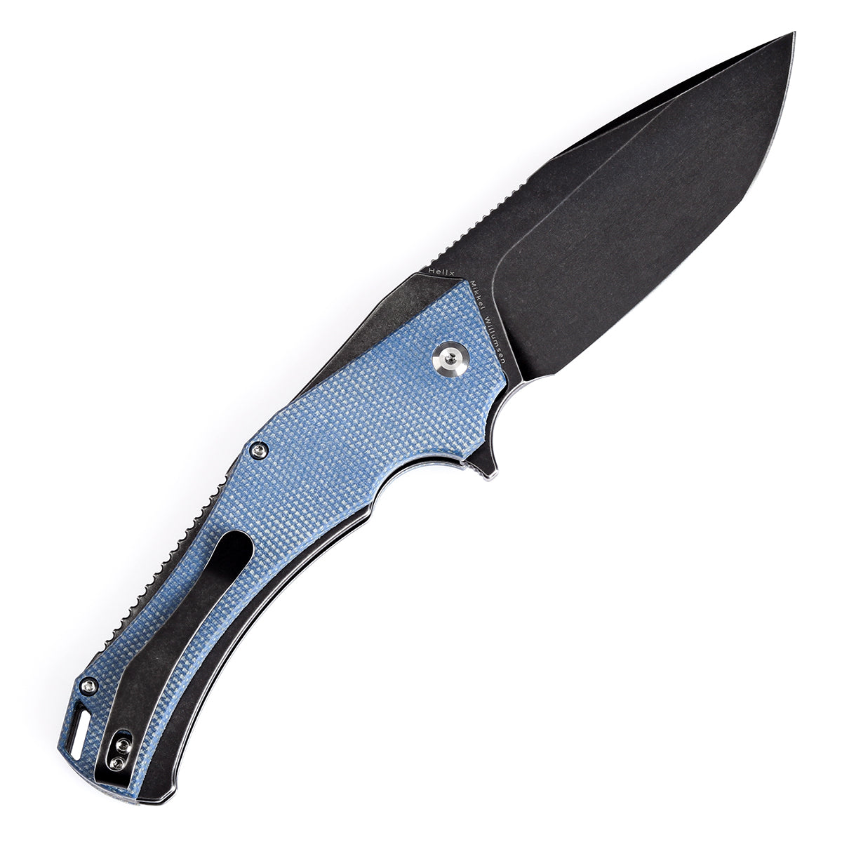 Kansept BTF T1008F3 D2 Blade Blue Micarta Handle Flipper Knife