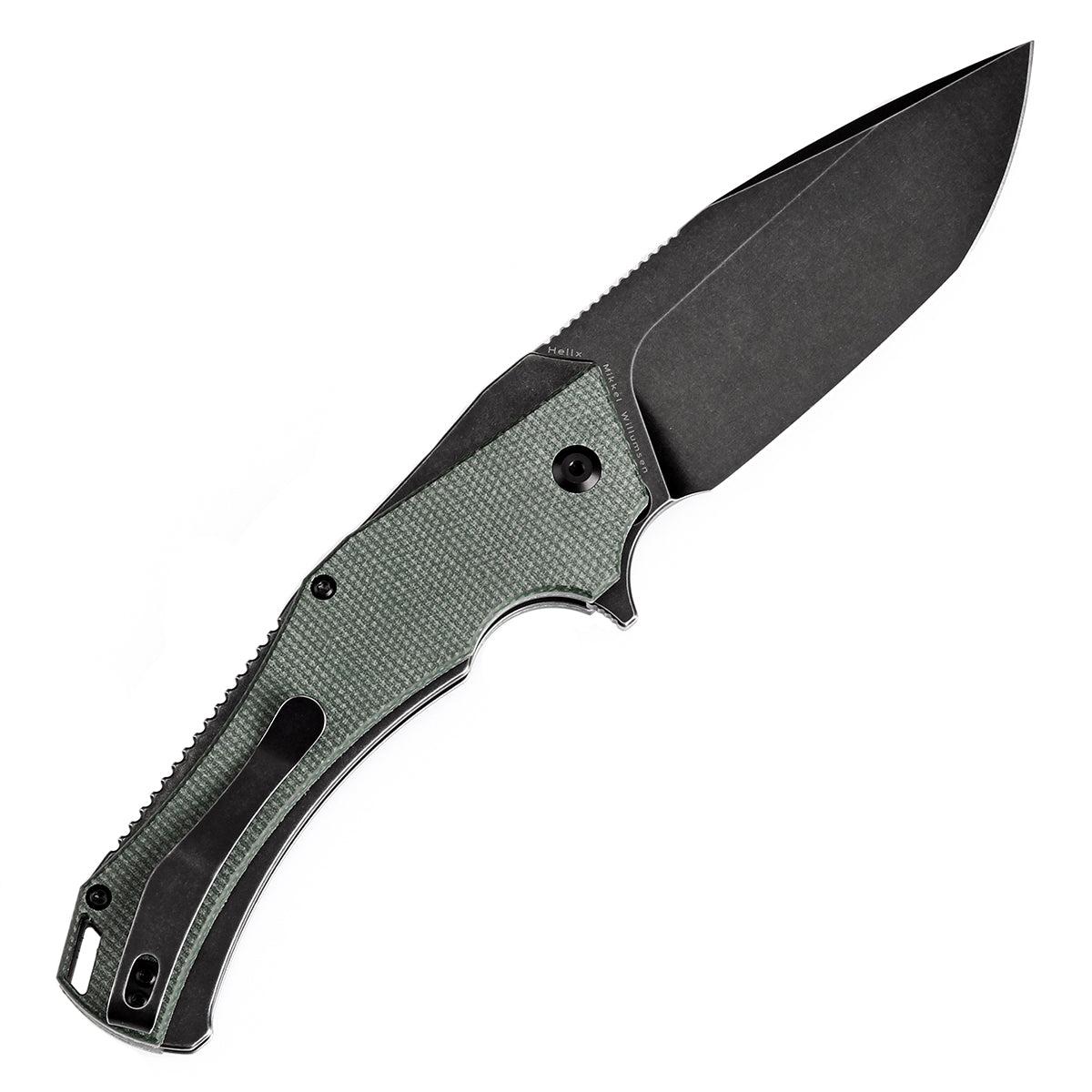 Kansept BTF T1008F1 D2 Blade Green Micarta Handle Flipper Knife