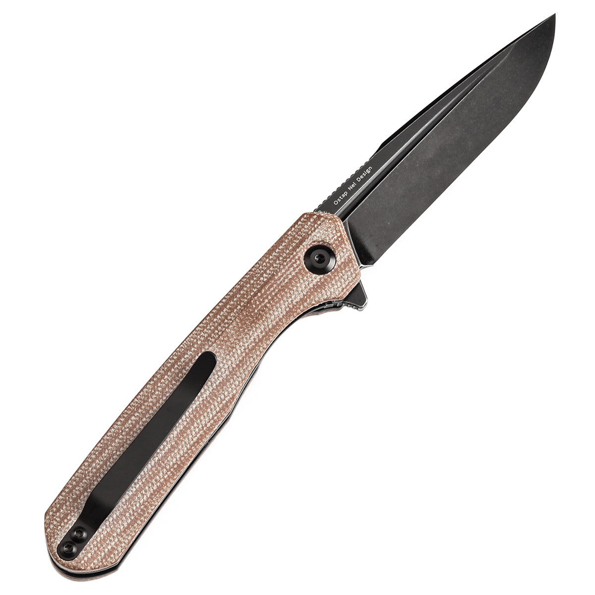 Kansept Qilin T1047A3 154CM Blade Brown Micarta Handle Flipper Knife