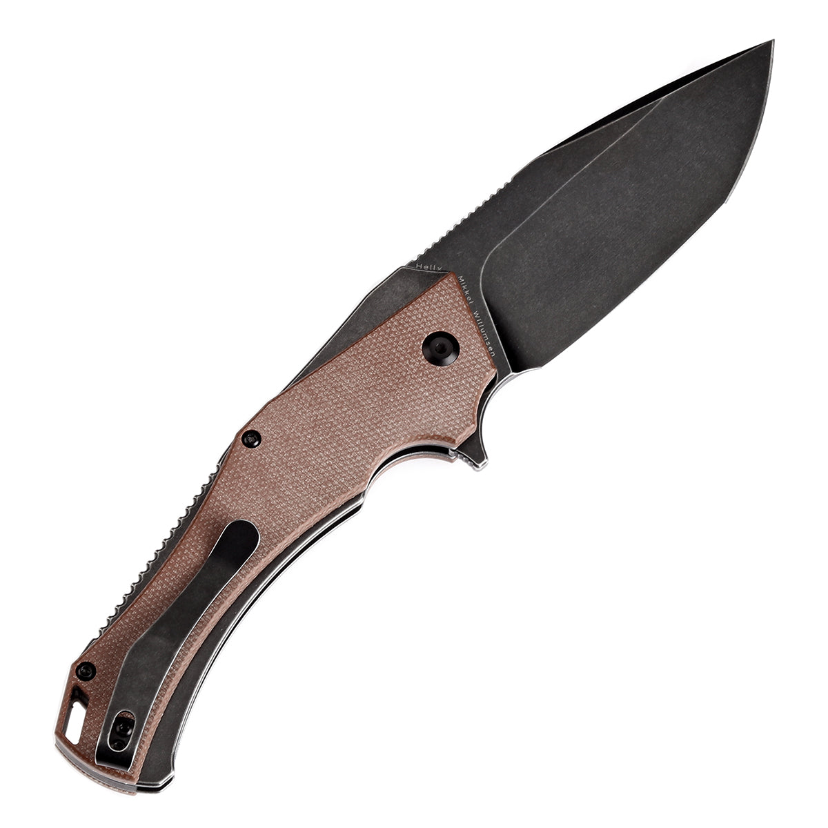 Kansept BTF T1008F2 D2 Blade Brown Micarta Handle Flipper Knife