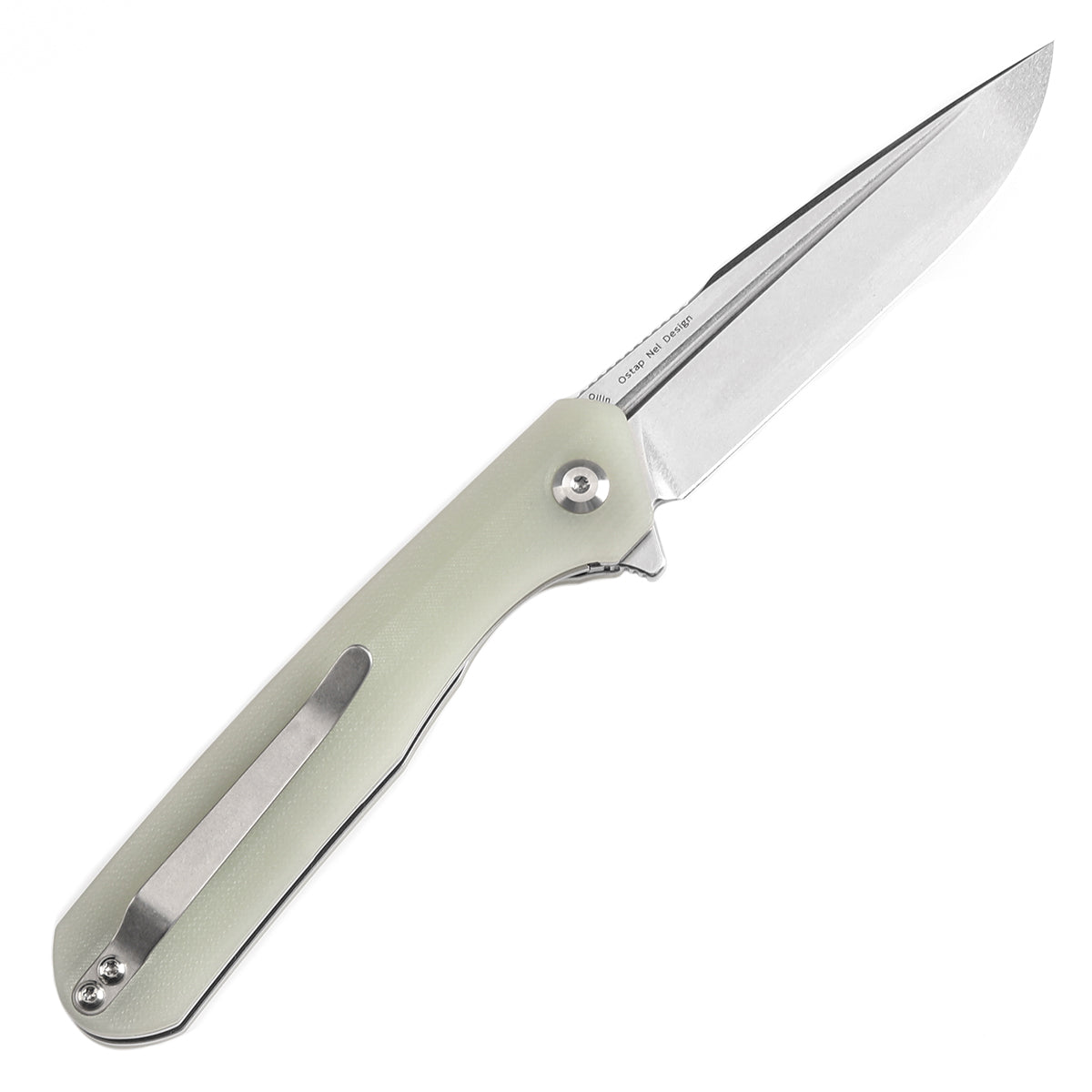 Kansept Qilin T1047A5 154CM Blade Jade G10 Handle Flipper Knife
