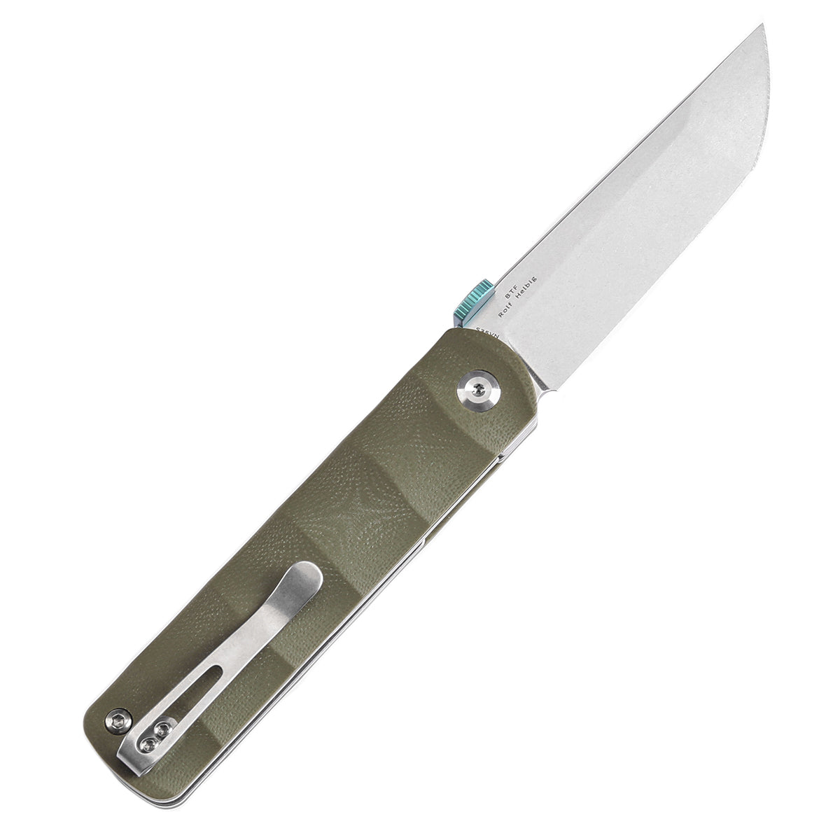 Kansept BTF K1064A1 CPM-S35VN Blade Green G10 Handle Edc Flipper Knife
