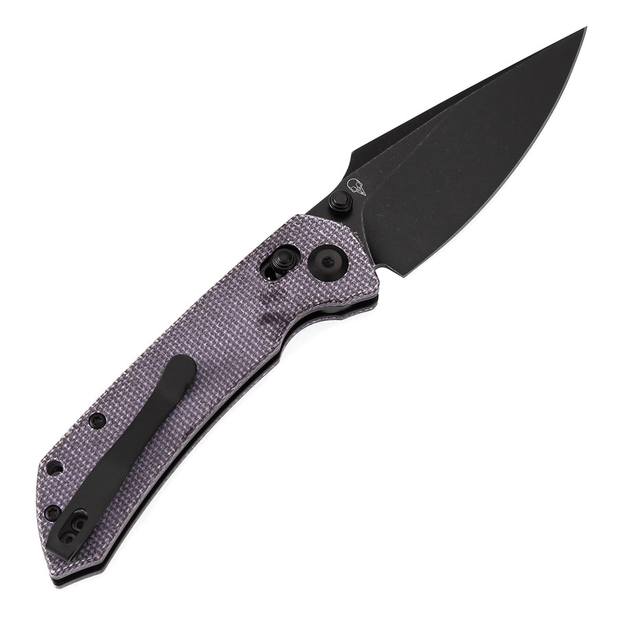 Tenable Knives Fenrir T1034V4 Nitro-V Blade Purple Micarta Handle Cross Bar Lock