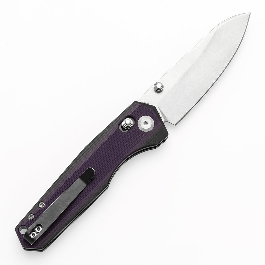 Tenable Beaver T1105V1 Nitro-V Blade Purple and Black G10 Handle Cross Bar Lock