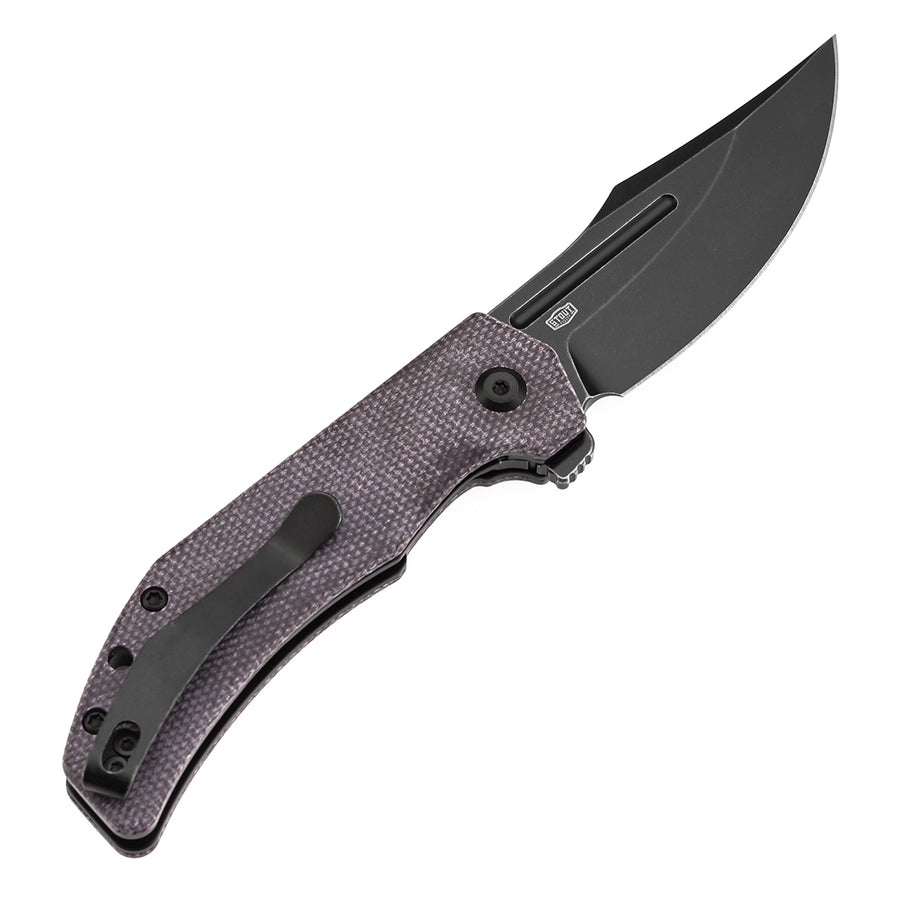 Tenable Orion B1089A2 14C28N Blade Purple Micarta Handle Liner Lock Folding knife
