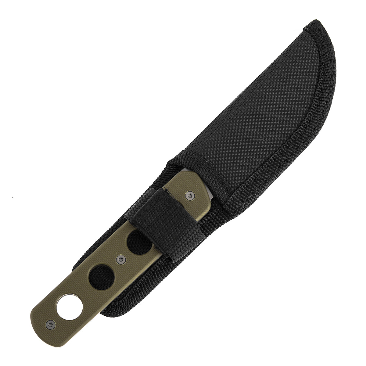 Tenable Foosa G2020A4 Gray TiCn Coated D2 Blade Olive Green G10 Handle Fixed Blade Knife