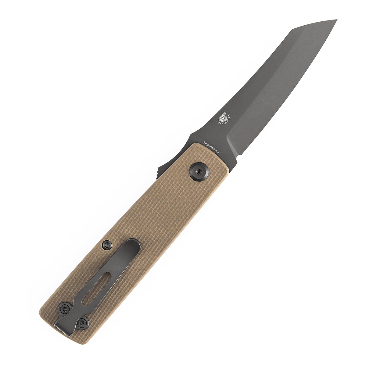 Tenable Higonokami B2135A5 Gray Coating D2 Blade Light Sand G10 Handle Liner Lock Folding Knife
