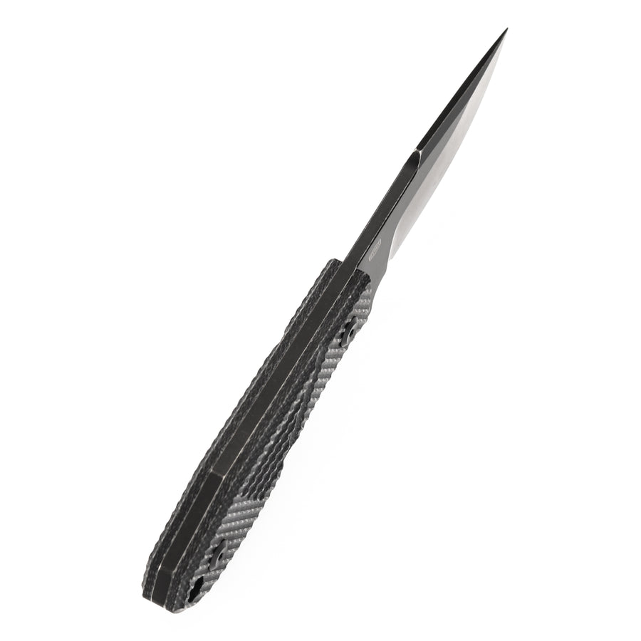 Tenable Tiny Dancer G014A4 Blackwash D2 Blade Black Micarta Handle Fixed Blade