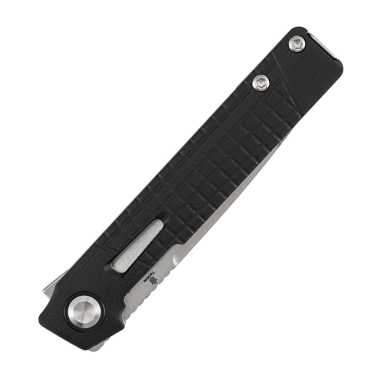 Tenable Kitpu B2123A3 Stonewashed Nitro-V Blade Black G10 Handle Liner Lock Folding Knife