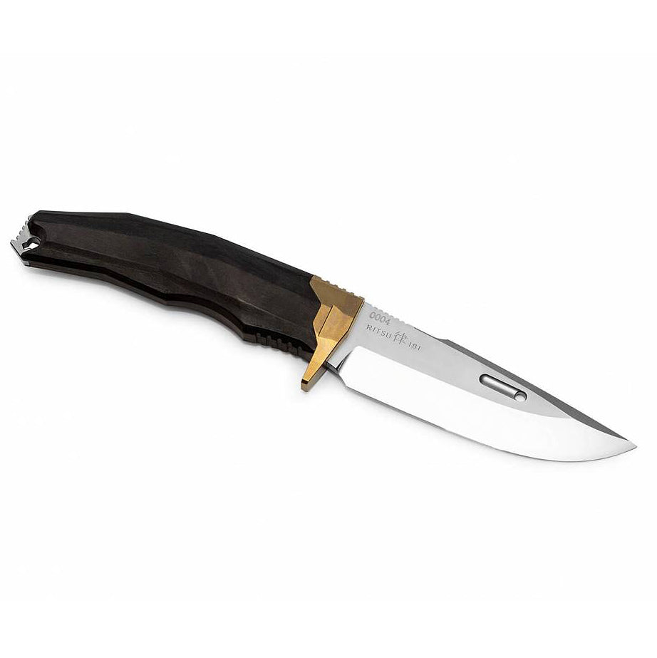 Rockstead Fixed Knives RITSU-ZDP (GD) ZDP189 Clad by VG-10 Blade Wood Micarta Handle