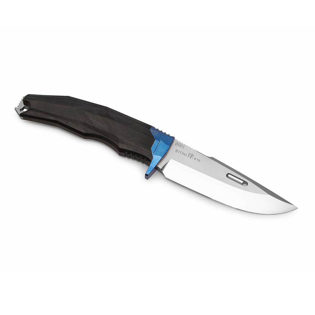 Rockstead Fixed Knives RITSU-ZDP (BL) ZDP189 Clad by VG-10 Blade Wood Micarta Handle