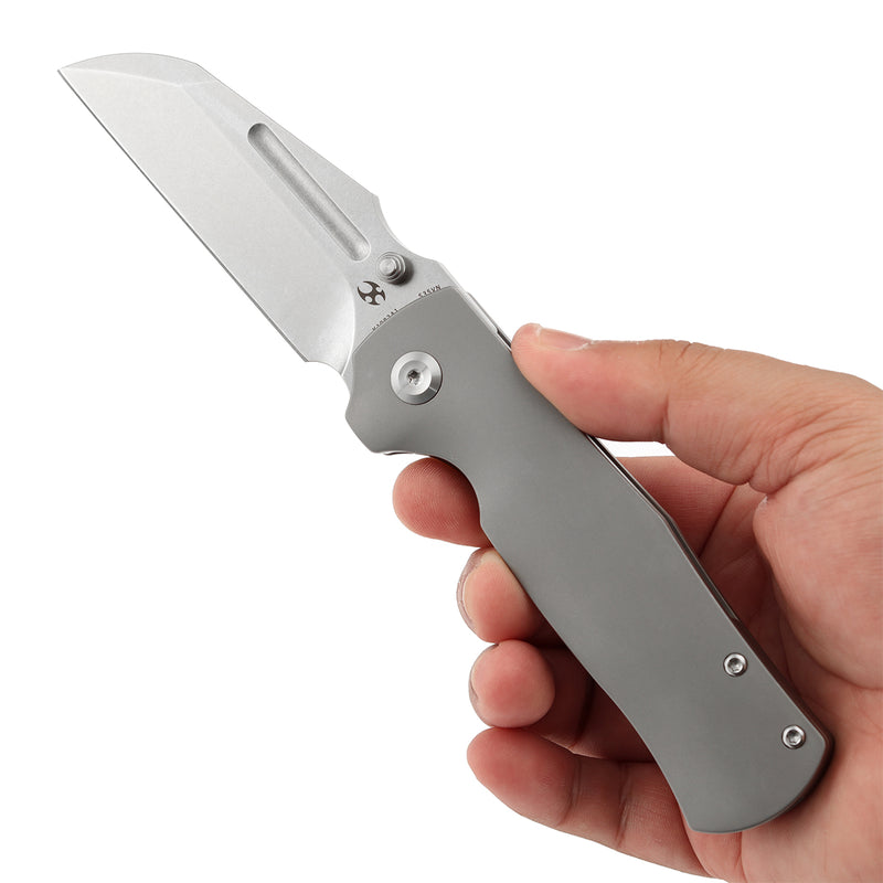 Kansept Dreadnaught K1082A1 CPM-S35VN Blade Titanium Handle Frame Lock Knife