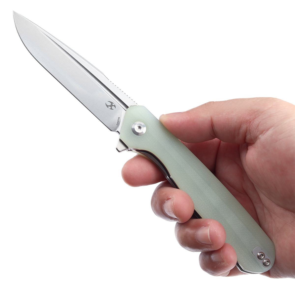 Kansept Qilin T1047A5 154CM Blade Jade G10 Handle Flipper Knife