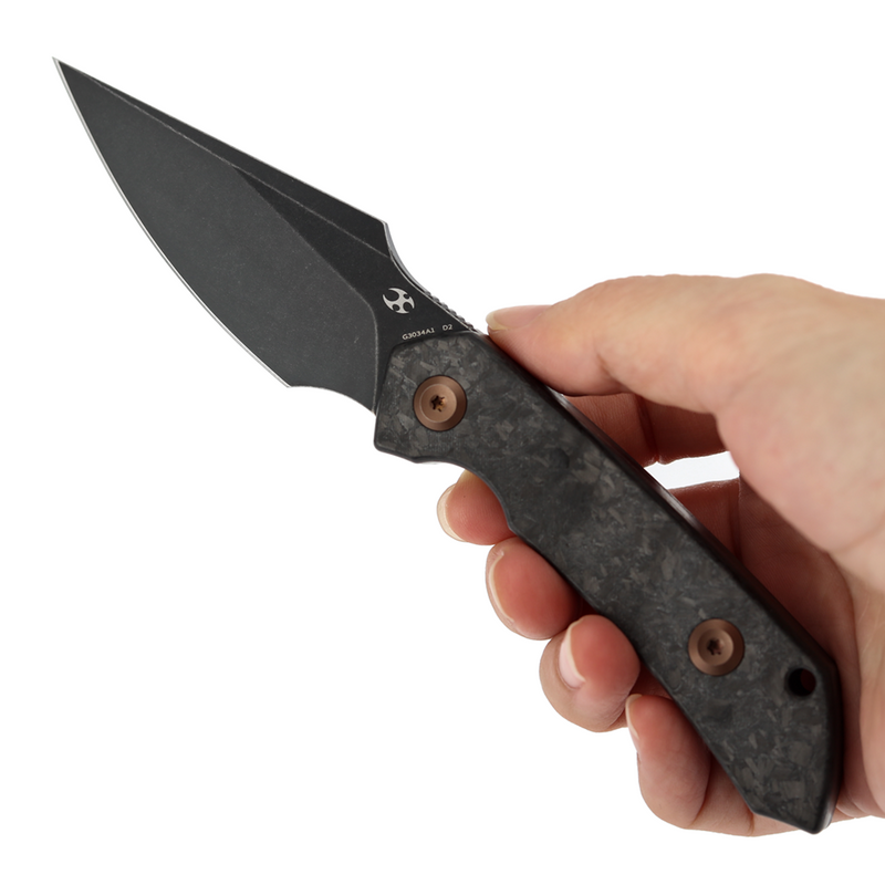 Kansept Fenrir G3034A1 D2 Blade Shred Carbon Fiber Handle Fixed Blade Knife