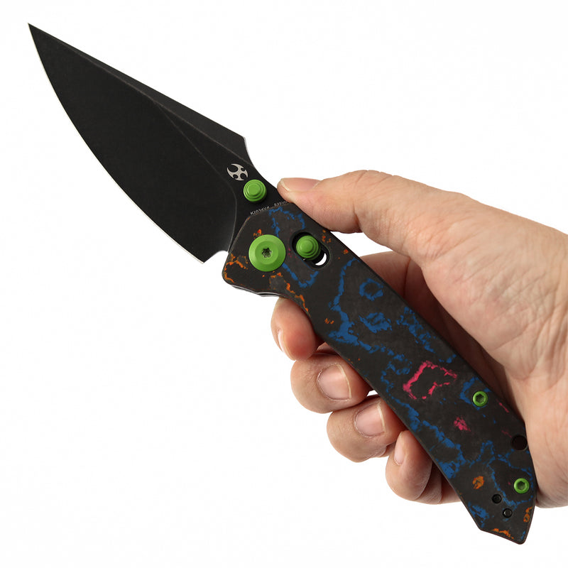 Kansept Fenrir K1034V4 CPM-S35VN Blade 80S Camo Carbon Fiber Handle Crossbar Lock Folding Knife