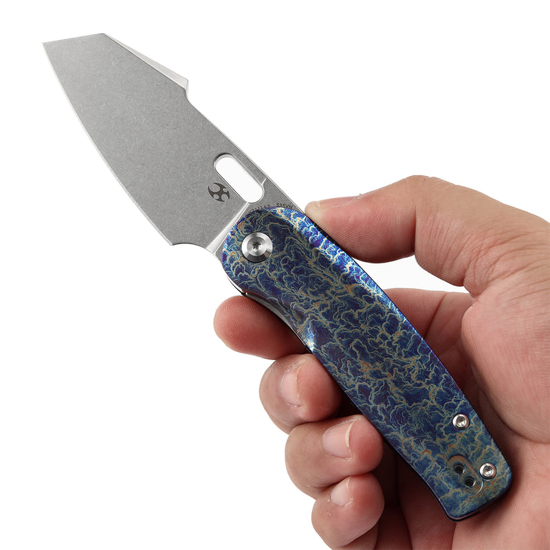 Kansept Orlok K2111A3 CPM-S35VN Blade Titanium Handle Nested Liner Lock Folding Knives