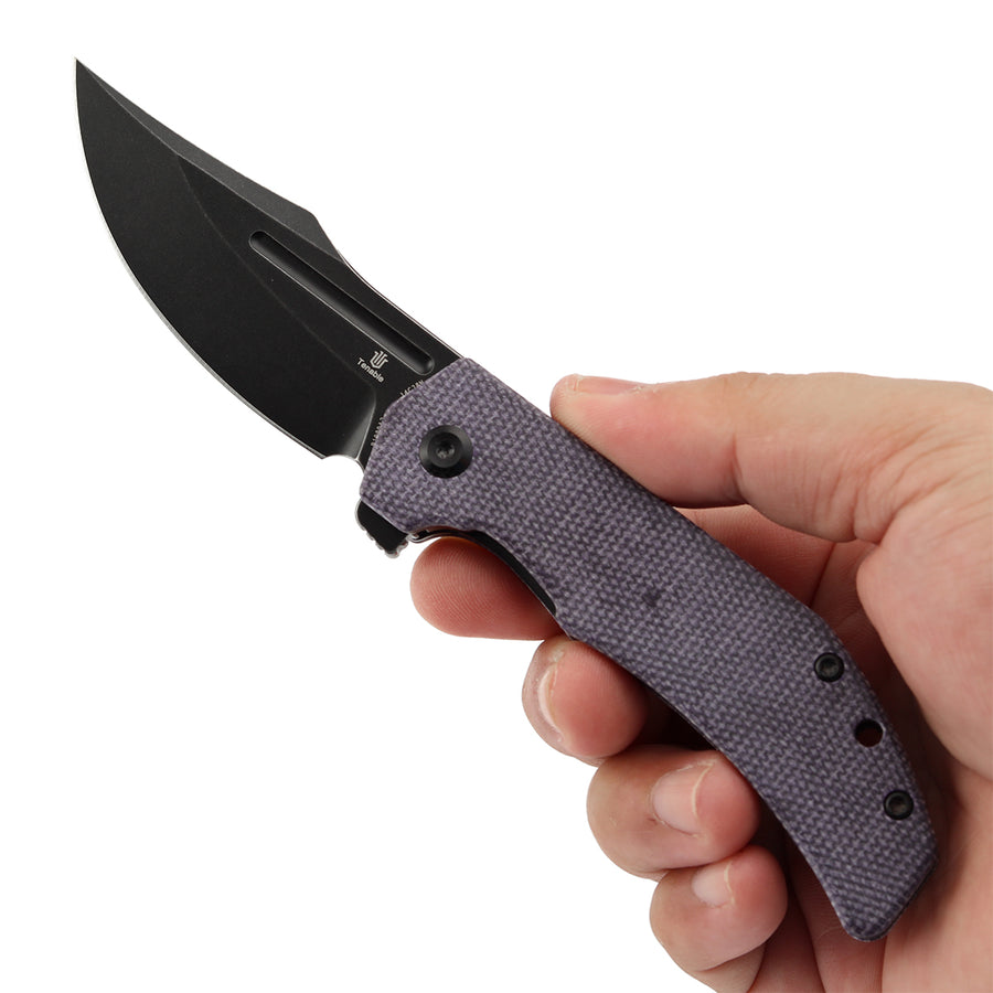 Tenable Orion B1089A2 14C28N Blade Purple Micarta Handle Liner Lock Folding knife
